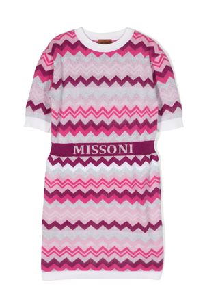 Abito in misto lana rosa MISSONI KIDS | MT1B21W0012999